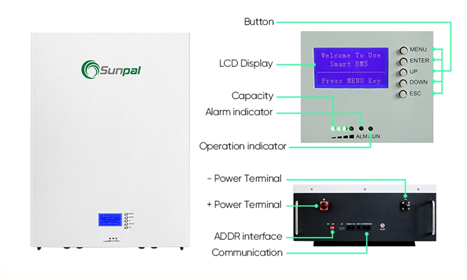 Sunpal 48V 10kw 20kw 30kw 40kw Powerwall Tsl Power Wall Solutions Lithium Battery