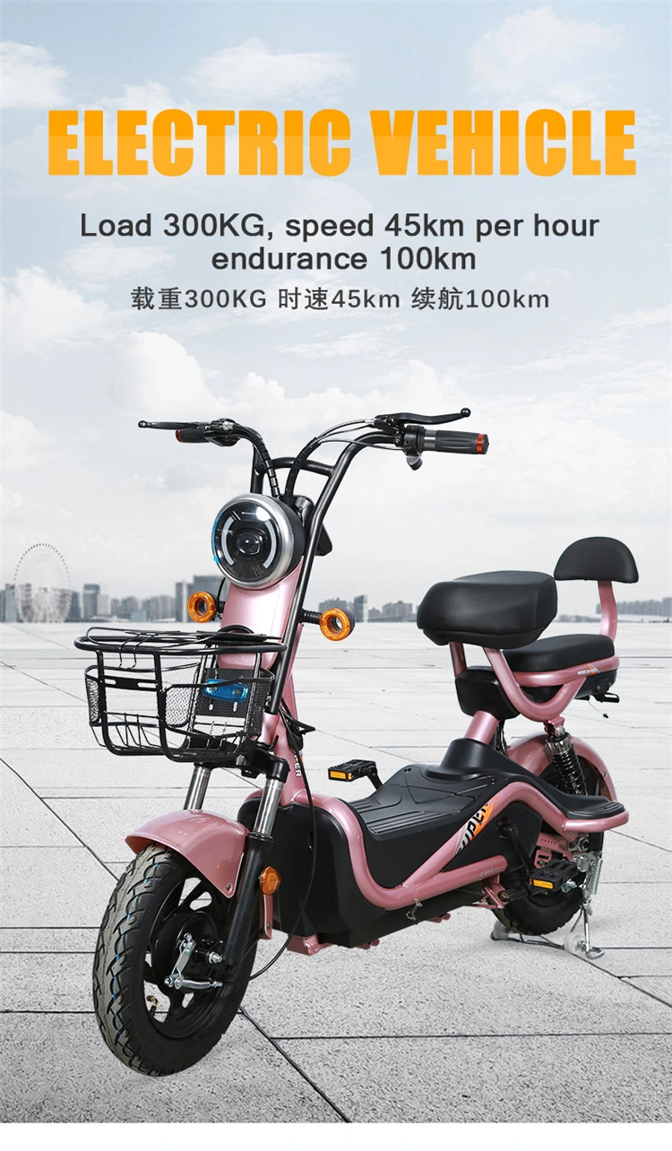 Wholesale Electric Vehicle Mini Scooter 2 Wheel MID Motor E Bike 500W 48V/60V Brushless Bicycle for Adult